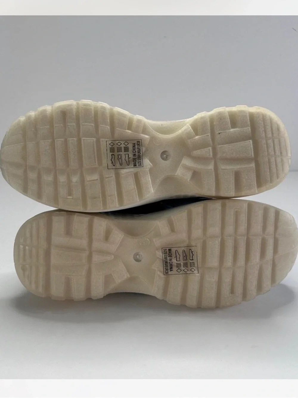 Clear platform sneakers chunky tennis shoes transparent faux suede qupid